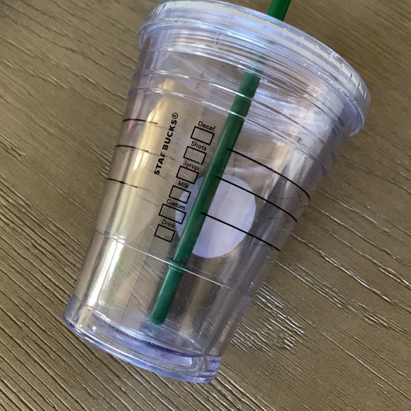 Starbucks clear plastic cold cup. Great for iced coffee or cold brew! - Picture 2 of 5
